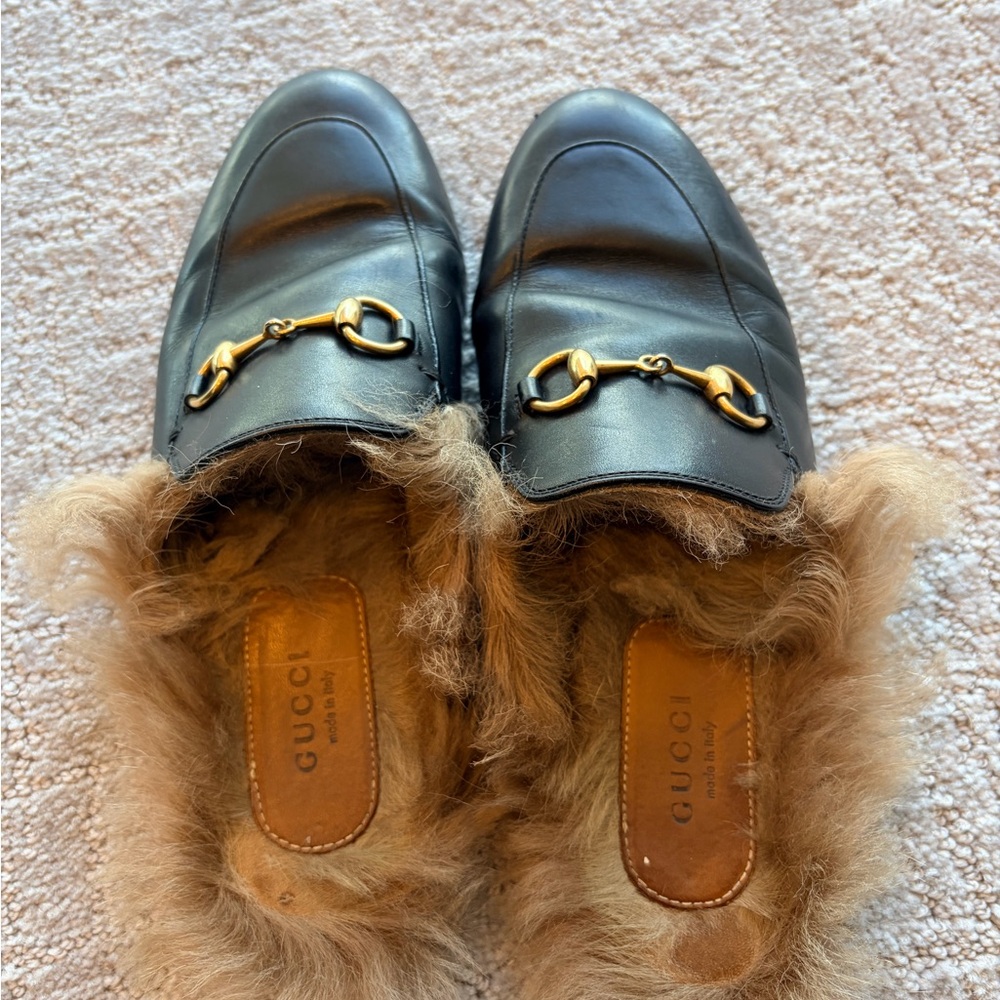 Gucci Princeton Mules Fur Lined - Picture 3 of 3